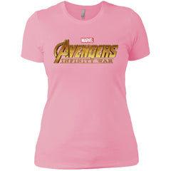 Marvel Avengers Infinity War Golden Logo Women Cotton T-Shirt Women Cotton T-Shirt - parenttees