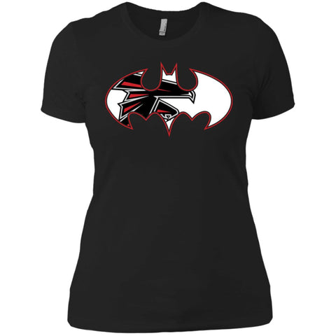 We Are The Atlanta Falcons Batman Nfl Mashup Women Cotton T-Shirt Black / X-Small Women Cotton T-Shirt - parenttees