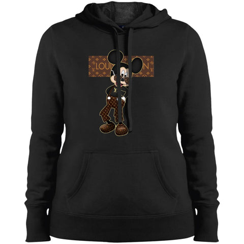 Best Louis Vuitton Mickey Fashion T-shirt Women Hooded Sweatshirt Black / X-Small Women Hooded Sweatshirt - parenttees