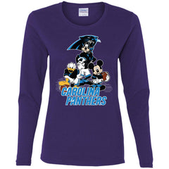 Mickey Mouse Carolina Panthers American Football Nfl Sports Shirt Women Long Sleeve Shirt Women Long Sleeve Shirt - parenttees