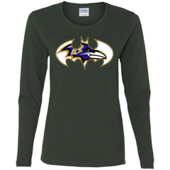 We Are The Baltimore Ravens Batman Nfl Mashup Women Long Sleeve Shirt Women Long Sleeve Shirt - parenttees