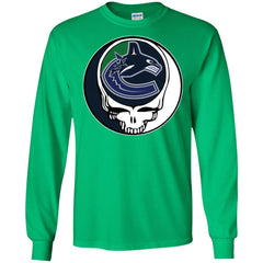 Vancouver Canucks Grateful Dead Steal Your Face Hockey Nhl Shirts Men Long Sleeve Shirt Men Long Sleeve Shirt - parenttees