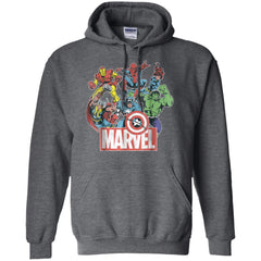 Marvel Avengers Team Retro Comic Vintage Graphic Pullover Hoodie Sweatshirt Pullover Hoodie Sweatshirt - parenttees