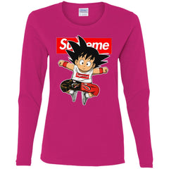 Supreme Dragon Ball Goku T-shirt Women Long Sleeve Shirt Women Long Sleeve Shirt - parenttees