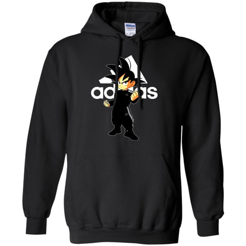 Goku Treding Adidas White T-shirt Pullover Hoodie Sweatshirt Black / S Pullover Hoodie Sweatshirt - parenttees