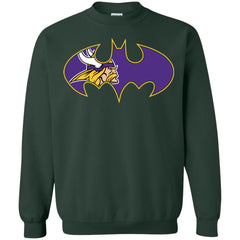 We Are The Minnesota Vikings Batman Nfl Mashup Crewneck Pullover Sweatshirt Crewneck Pullover Sweatshirt - parenttees