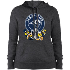 Nfl – Los Angeles Rams Super Bowl 2019 Mickey Mouse Minnie Mouse Donald Duck Daisy Duck Football Women Hooded Sweatshirt Women Hooded Sweatshirt - parenttees