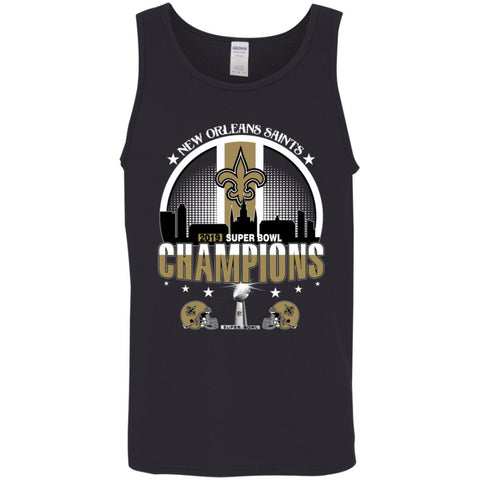 Nfl – New Orleans Saints 2019 Super Bowl Champions Football Men Cotton Tank Black / X-Small Men Cotton Tank - parenttees