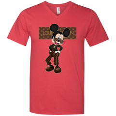 Best Louis Vuitton Mickey Fashion T-shirt Men V-Neck T-Shirt Men V-Neck T-Shirt - parenttees