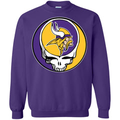 Minnesota Vikings Grateful Dead Steal Your Face Football Nfl Shirts Crewneck Pullover Sweatshirt Crewneck Pullover Sweatshirt - parenttees