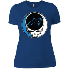 Carolina Panthers Grateful Dead Steal Your Face Football Nfl Shirts Women Cotton T-Shirt Women Cotton T-Shirt - parenttees