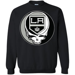 Los Angeles Kings Grateful Dead Steal Your Face Hockey Nhl Shirts Crewneck Pullover Sweatshirt Crewneck Pullover Sweatshirt - parenttees