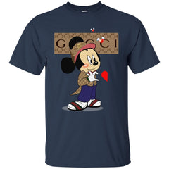 Mickey Mouse Love Couple T-shirt Valentine's Day T-shirt Men Cotton T-Shirt Men Cotton T-Shirt - parenttees