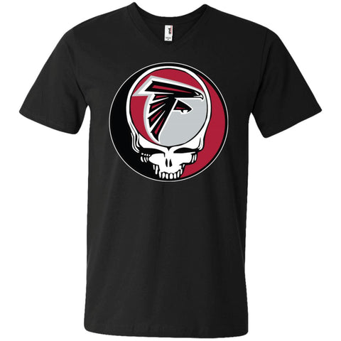 Atlanta Falcons Grateful Dead Steal Your Face Football Nfl Shirts Men V-Neck T-Shirt Black / S Men V-Neck T-Shirt - parenttees