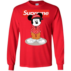 Supreme Mickey Mouse T-shirt Men Long Sleeve Shirt Men Long Sleeve Shirt - parenttees