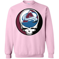 Colorado Avalanche Grateful Dead Steal Your Face Hockey Nhl Shirts Crewneck Pullover Sweatshirt Crewneck Pullover Sweatshirt - parenttees