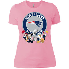 Nfl – New England Patriots Super Bowl 2019 Mickey Mouse Minnie Mouse Donald Duck Daisy Duck Football Women Cotton T-Shirt Women Cotton T-Shirt - parenttees