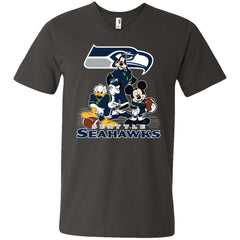 Mickey Mouse Seattle Seahawks American Football Nfl Sports Shirt Men V-Neck T-Shirt Men V-Neck T-Shirt - parenttees