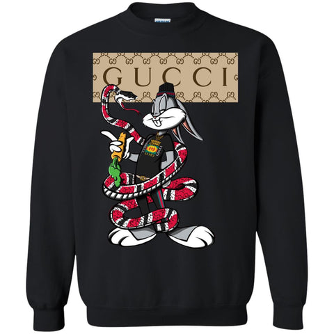 Gucci Rabbit Snake Gift Birthday T-shirt Crewneck Pullover Sweatshirt Black / S Crewneck Pullover Sweatshirt - parenttees