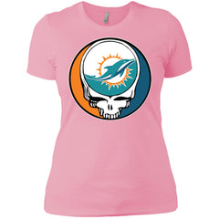 Miami Dolphins Grateful Dead Steal Your Face Football Nfl Shirts Women Cotton T-Shirt Women Cotton T-Shirt - parenttees