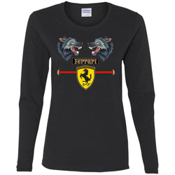 Gucci Ferrari Shirt Women Long Sleeve Shirt