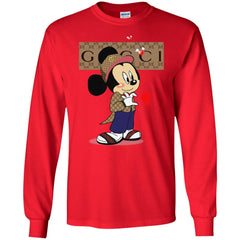 Mickey Mouse Love Couple T-shirt Valentine's Day T-shirt Men Long Sleeve Shirt Men Long Sleeve Shirt - parenttees