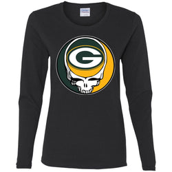 Green Bay Packer Grateful Dead Steal Your Face Football Nfl Shirts Women Long Sleeve Shirt