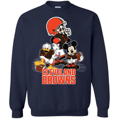 Mickey Mouse Cleveland Browns American Football Nfl Sports Shirt Crewneck Pullover Sweatshirt Crewneck Pullover Sweatshirt - parenttees