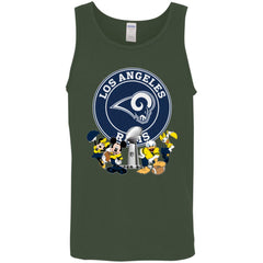 Nfl – Los Angeles Rams Super Bowl 2019 Mickey Mouse Minnie Mouse Donald Duck Daisy Duck Football Men Cotton Tank Men Cotton Tank - parenttees