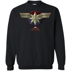 Marvel Captain Marvel Movie Chest Symbol Crewneck Pullover Sweatshirt Crewneck Pullover Sweatshirt - parenttees