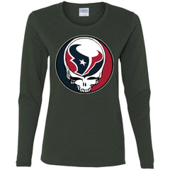 Houston Texans Grateful Dead Steal Your Face Football Nfl Shirts Women Long Sleeve Shirt Women Long Sleeve Shirt - parenttees