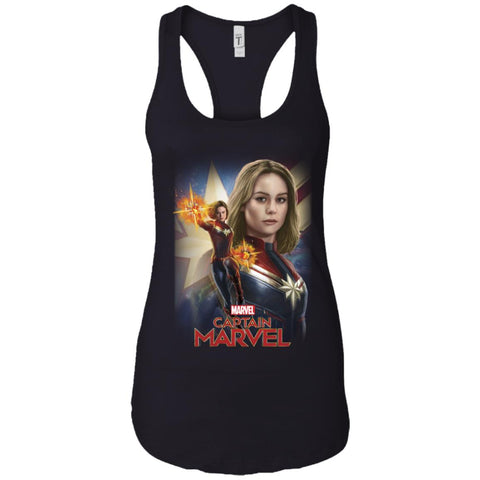 Marvel Captain Marvel Powers Portrait Women Tank Top Black / X-Small Women Tank Top - parenttees