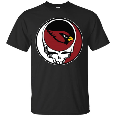 Arizona Cardinals Grateful Dead Steal Your Face Football Nfl Shirts Men Cotton T-Shirt Black / S Men Cotton T-Shirt - parenttees