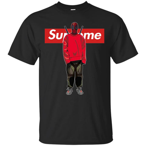 Supreme Deadpool Hiphop T-shirt Men Cotton T-Shirt Black / S Men Cotton T-Shirt - parenttees