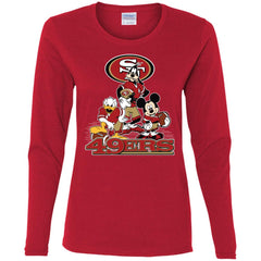 Mickey Mouse San Francisco 49ers American Football Nfl Sports Shirt Women Long Sleeve Shirt Women Long Sleeve Shirt - parenttees