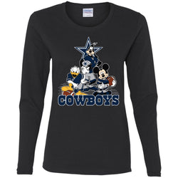 Mickey Mouse Dallas Cowboys American Football Nfl Sports Shirt Women Long Sleeve Shirt