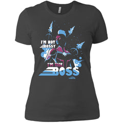 Captain Marvel I'm The Boss Space Blue Red Women Cotton T-Shirt Women Cotton T-Shirt - parenttees