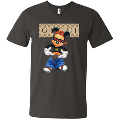 Gucci Logo Shirt Mickey Mouse T-shirt Men V-Neck T-Shirt Men V-Neck T-Shirt - parenttees