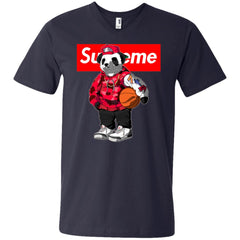 Supreme Bear Basketball T-shirt Men V-Neck T-Shirt Men V-Neck T-Shirt - parenttees