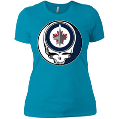 Winnipeg Jets Grateful Dead Steal Your Face Hockey Nhl Shirts Women Cotton T-Shirt Women Cotton T-Shirt - parenttees