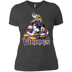 Mickey Mouse Minnesota Vikings American Football Nfl Sports Shirt Women Cotton T-Shirt Women Cotton T-Shirt - parenttees