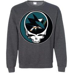 San Jose Sharks Grateful Dead Steal Your Face Hockey Nhl Shirts Crewneck Pullover Sweatshirt Crewneck Pullover Sweatshirt - parenttees