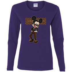 Best Louis Vuitton Mickey Fashion T-shirt Women Long Sleeve Shirt