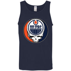 Edmonton Oilers Grateful Dead Steal Your Face Hockey Nhl Shirts Men Cotton Tank Men Cotton Tank - parenttees