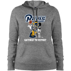 Los Angeles Rams Gateway To Victory Super Bowl 2019 Mickey Mouse Football Nfl Women Hooded Sweatshirt Women Hooded Sweatshirt - parenttees