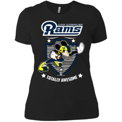 Nfl – Los Angeles Rams Totally Awesome Mickey Mouse Super Bowl 2019 Football Women Cotton T-Shirt