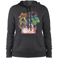Marvel Avengers Team Retro Comic Vintage Graphic Women Hooded Sweatshirt Women Hooded Sweatshirt - parenttees