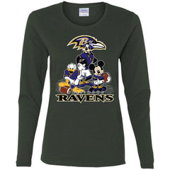 Mickey Mouse Baltimore Ravens American Football Nfl Sports Shirt Women Long Sleeve Shirt Women Long Sleeve Shirt - parenttees