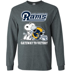 Los Angeles Rams Gateway To Victory Super Bowl 2019 Snoopy Football Nfl Men Long Sleeve Shirt Men Long Sleeve Shirt - parenttees