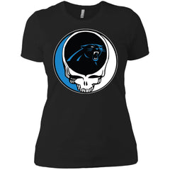 Carolina Panthers Grateful Dead Steal Your Face Football Nfl Shirts Women Cotton T-Shirt Women Cotton T-Shirt - parenttees